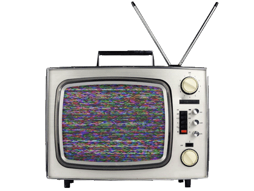 Retro TV with static